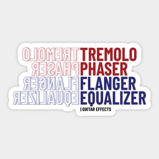 Guitar Effects Tremolo Phaser Flanger Equalizer Sticker